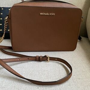 Michael Kors Tan Crossbody with Gold Accents